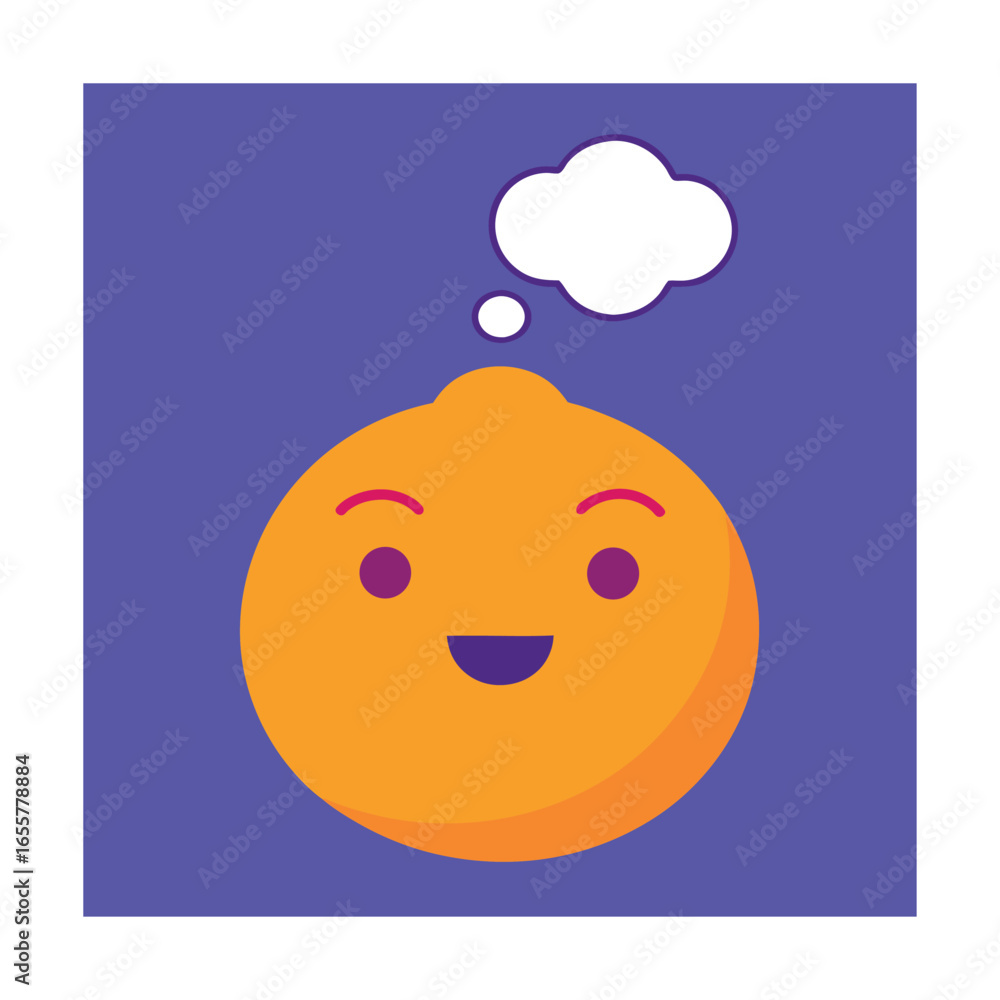Fototapeta premium Thought Bubble Emoji Vector Illustration
