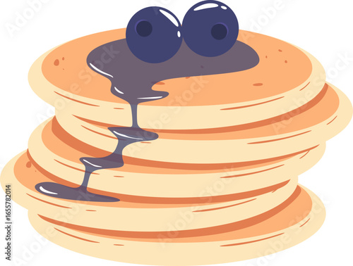 Cartoon Pancakes Illustration