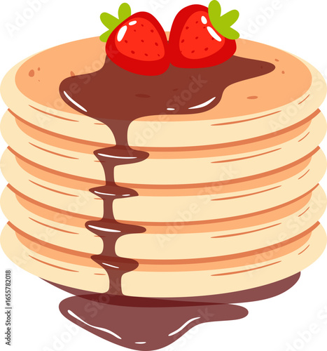 Cartoon Pancakes Illustration