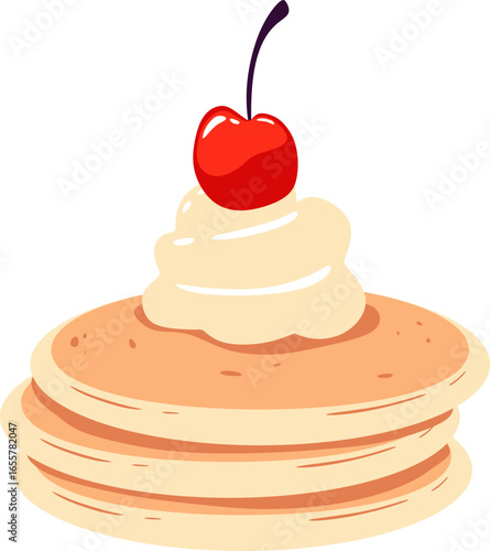 Cartoon Pancakes Illustration