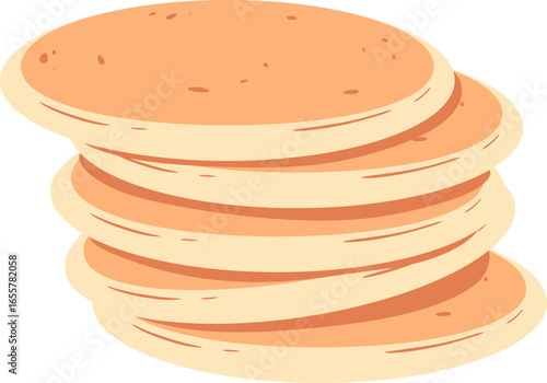 Cartoon Pancakes Illustration