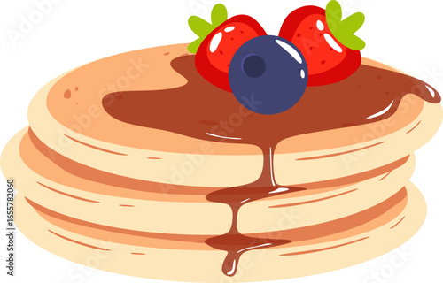 Cartoon Pancakes Illustration