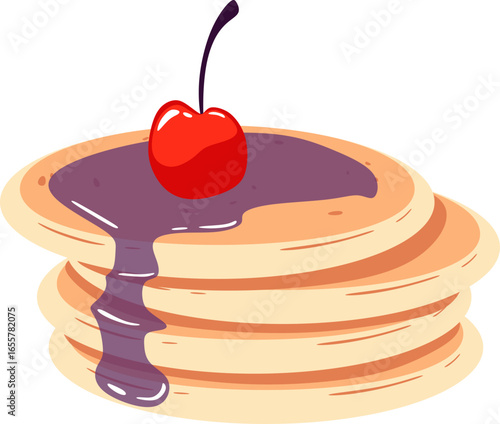 Cartoon Pancakes Illustration
