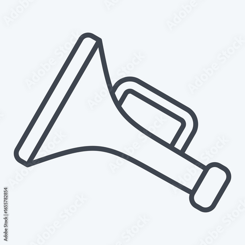 Icon Bugle. related to Instruments symbol. line style. design editable