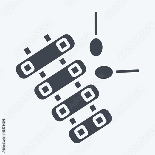 Icon Xylophone. related to Instruments symbol. glyph style. design editable