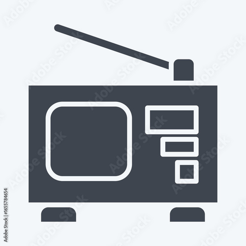 Icon Radio. related to Instruments symbol. glyph style. design editable