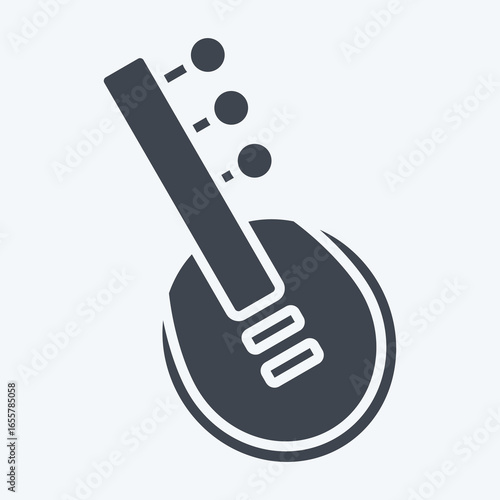 Icon Sitar. related to Instruments symbol. glyph style. design editable