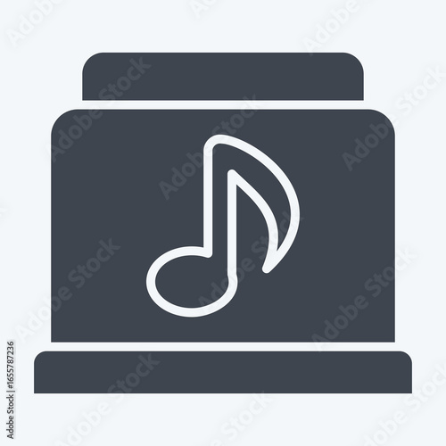 Icon Music Album. related to Instruments symbol. glyph style. design editable