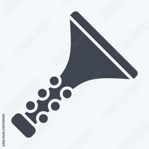 Icon Clarinet. related to Instruments symbol. glyph style. design editable