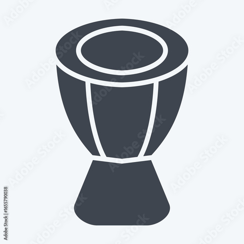 Icon African Drum. related to Instruments symbol. glyph style. design editable