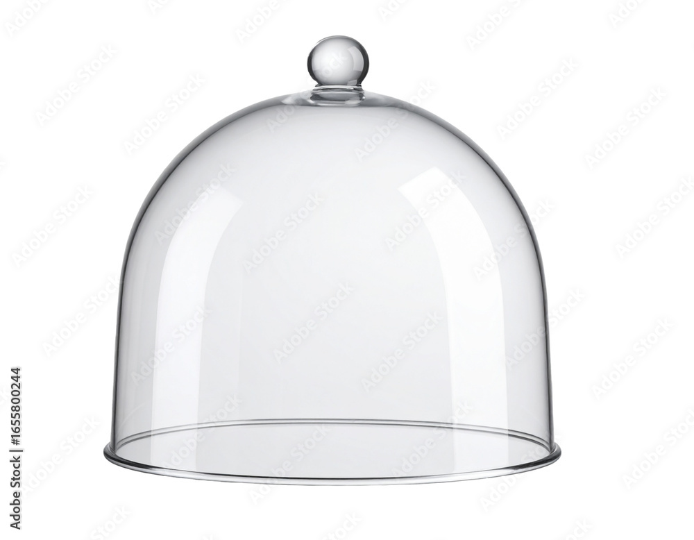 Obraz premium Minimalist Glass Dome Without Base, Floating Effect, Transparent Background – AI Generated