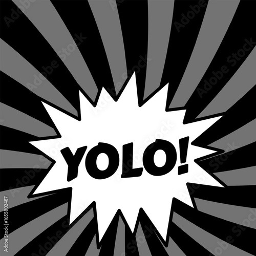 Vector Text Illustration For Yolo.