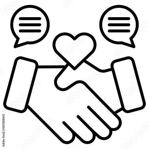 Relationship Outline Icon