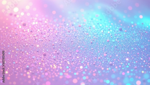 holographic pastel glow theme with frosty pink with turquoise highlight, shiny metallic pastel fade, delicate glitter dust, infinite seamless fade, lighthearted and airy