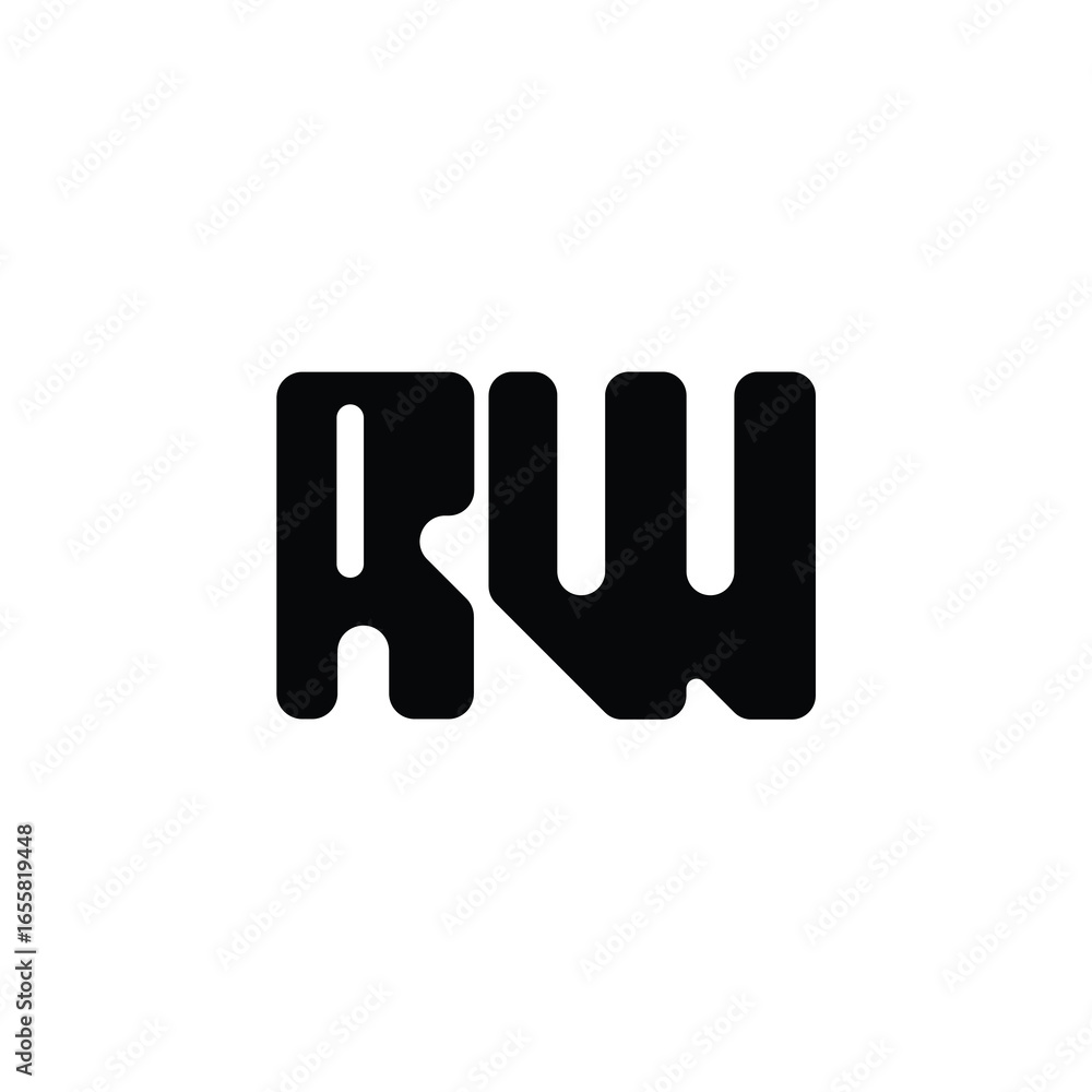 RW monogram logo design letter text name symbol monochrome logotype alphabet character simple logo RW monogram logo design letter text name symbol monochrome logotype alphabet character simple logo