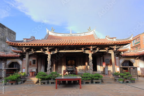 Lukang Lungshan temple, a Buddhist temple built during Ming and Qing eras in Lukang, Changhuay, Taiwan 