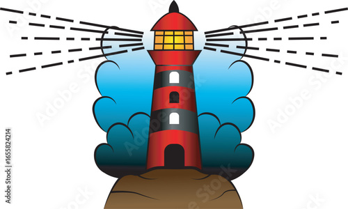 See the light tower illustration art