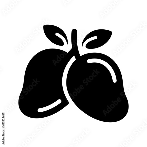 Mango icon vector design template in white background. EPS 10