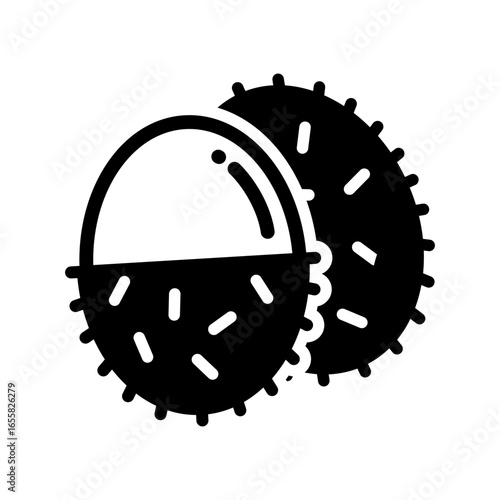 Rambutan fruit icon. Rambutan fruit vector icon. Fruit symbols for your web design. Fruits icon EPS 10