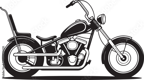 Flaming Skull Biker Silhouette on Motorcycle