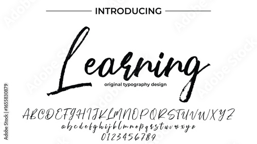 Learning - Elegant Script Font for Smooth Handwritten Design and Creative Typography