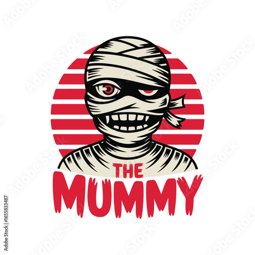 'The Mummy' cartoon character design for Halloween