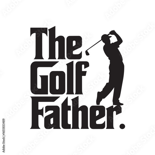 'The Golf Father' funny golfer t-shirt design