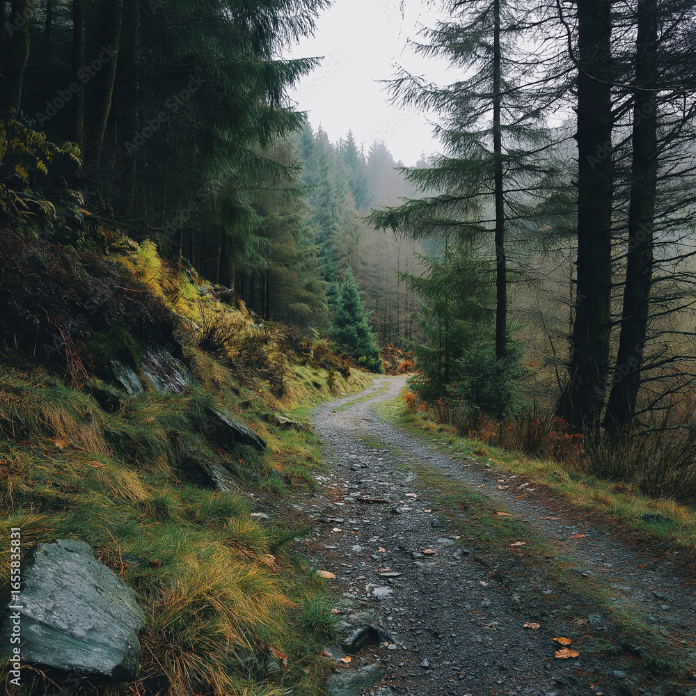 Obraz premium Wicklow forest trails (Ireland)