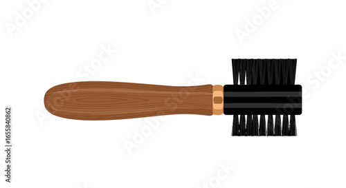 Vector illustration of an elegant double sided brush, ideal for grooming