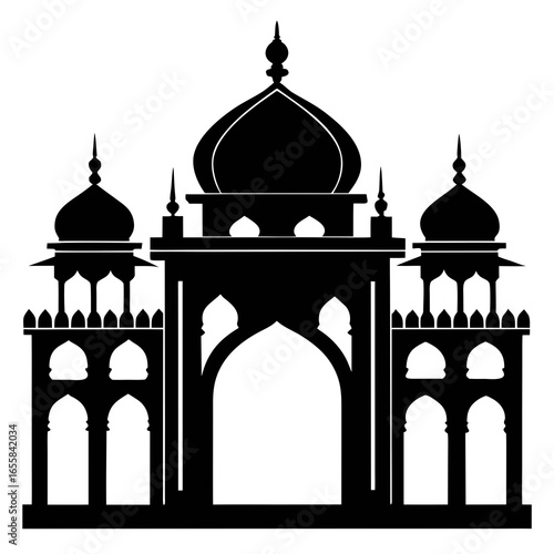 Mughal Arch Designs vector clean black silhouette design white background