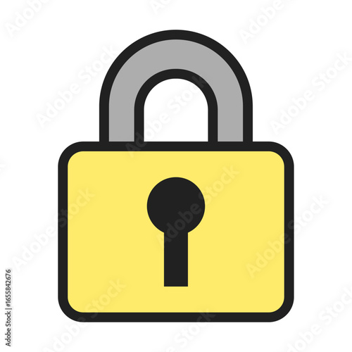 シンプルな南京錠アイコン（ベクター） / Simple Padlock Icon (Vector)