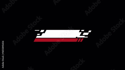 Lower third animation, geometric animation with transparent background, diagonal, lines and smooth transitions