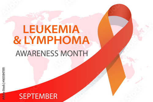 September is Blood Cancer Awareness Month. The concept of leukemia and lymphoma awareness. Vector illustration