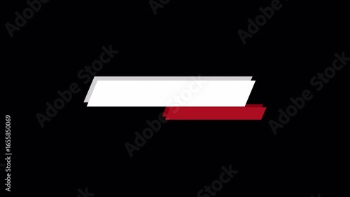 Lower third animation, geometric animation with transparent background, diagonal, lines and smooth transitions
