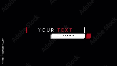 Lower third animation, geometric animation with transparent background, diagonal, lines and smooth transitions