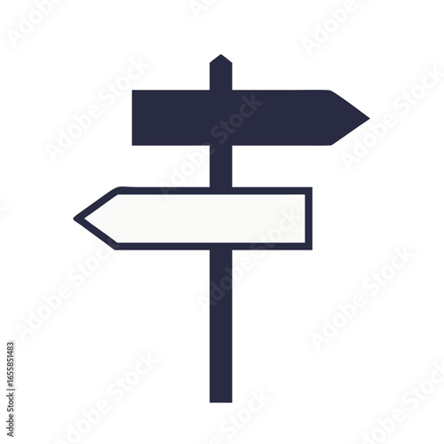 blank direction sign