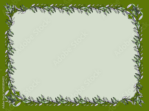 Cadre de feuilles d’Olivier 