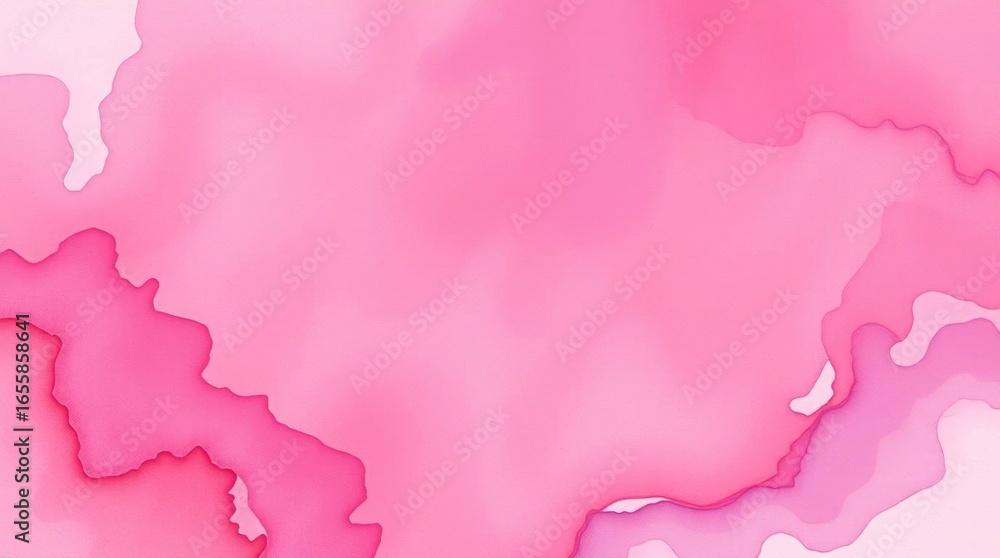 Obraz premium Pink abstract illustration with organic shapes and watercolor texture