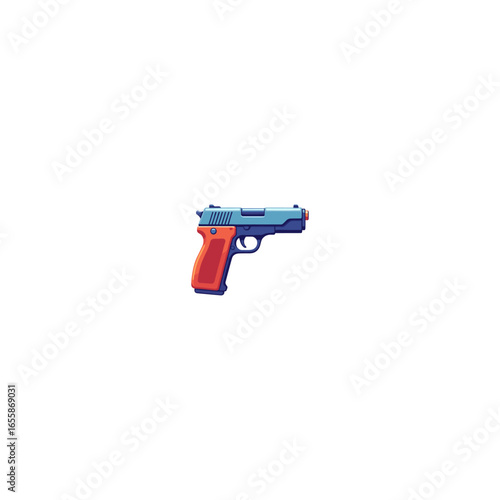 Pistol icon logo flat vector design