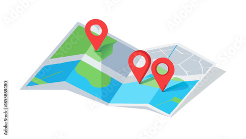 Map location pins travel destination gps navigation route planning adventure tourism landmark guide journey
