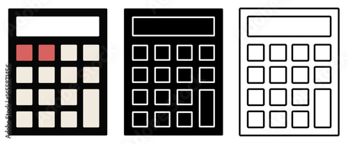 1Collection of Calculator to Count Money Transaction for Finance