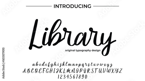Library - Elegant Script Font for Smooth Handwritten Design and Creative Typography