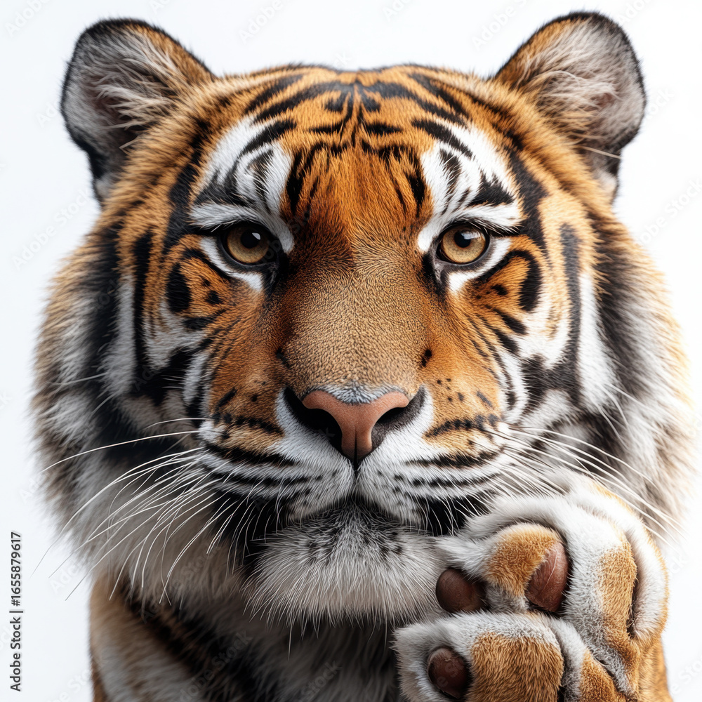 Fototapeta premium Close-up of a tiger's face.