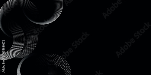 Wallpaper Mural Abstract background with black and white circular wavy lines. Vector illustration for covers, banners, brochures, certificates, and cards. Eps. 2 Torontodigital.ca