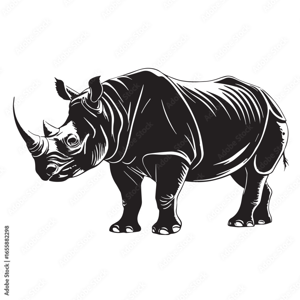 Fototapeta premium black sumatran Silhouette Vector, High Quality Illustration on White Background