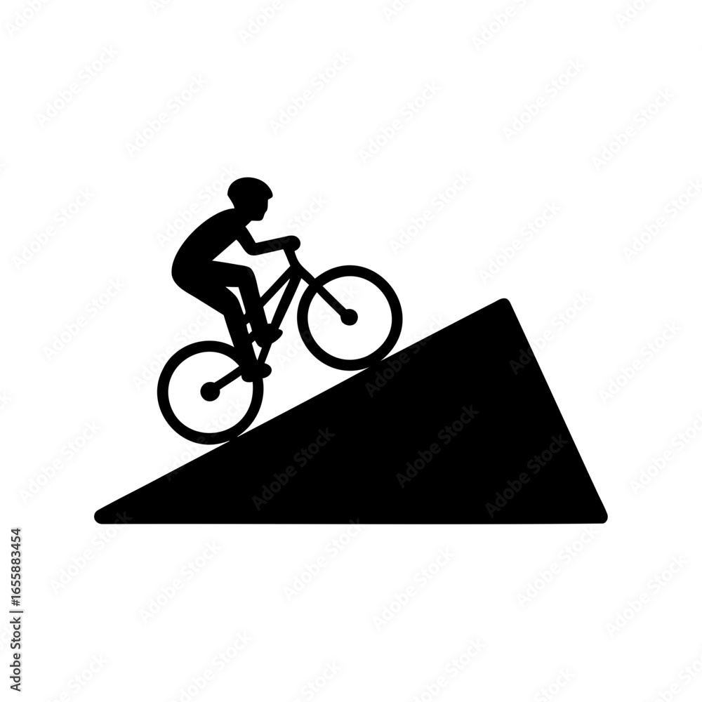 Naklejka premium cyclist silhouette vector