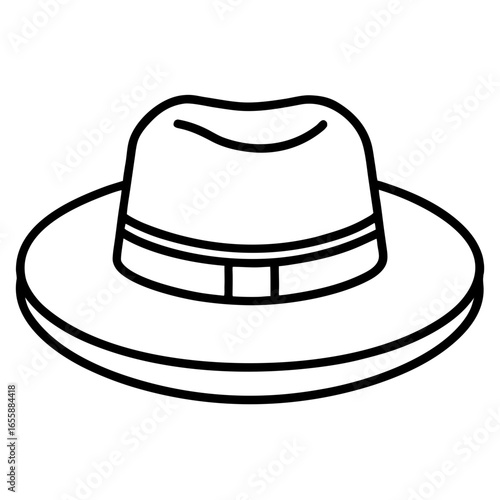  Classic Fedora or Trilby Hat Icon