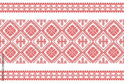 Geometric oriental pattern,geometric floral pattern on white background,vector illustration,floral cross stitch pattern,Aztec style,abstract background.design for texture,fabric,clothing,decoration