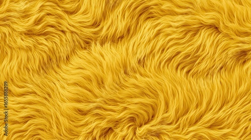 Golden yellow fur texture, soft and fluffy, filling the frame completely. Use it as a warm background or to evoke feelings of comfort.