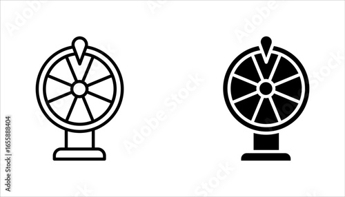 Lucky Casino Roulette Icon set, vector illustration on white background